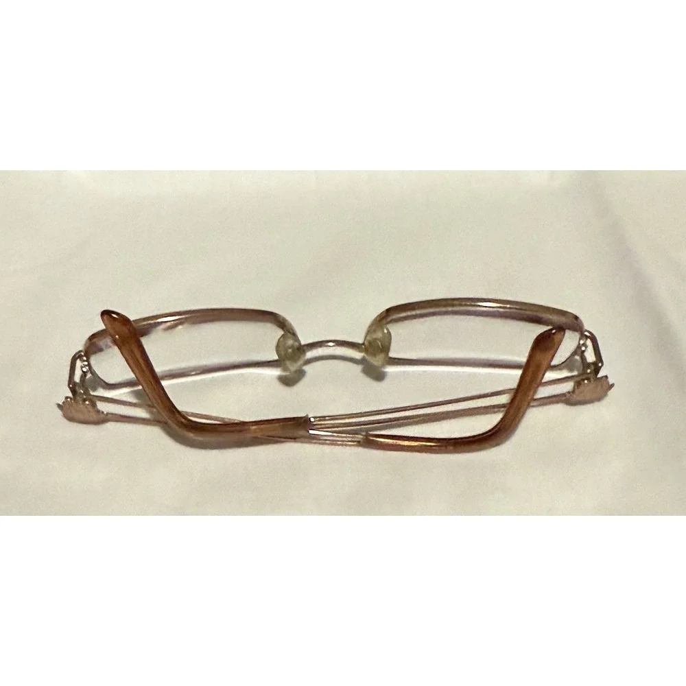 Versace Copper Gold  Eyeglasses Frames Only Italy Designer‎ Women Used